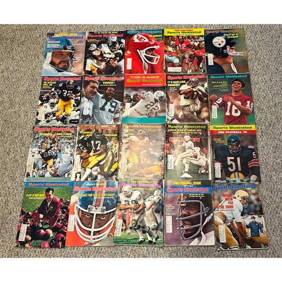 Other - Sports Illustrated Lot of 20 NFL Football Issues 1970's (SI-14)